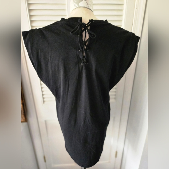NWT Future Collective Graphic Tee Dress Lace-Up M - Picture 5 of 10